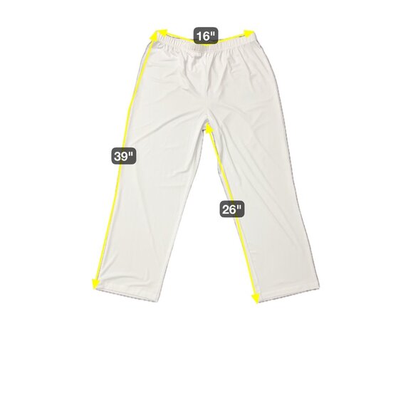 Drapers & Damons Petites White Elastic Waist Pants Size Petite Large - Picture 6 of 8